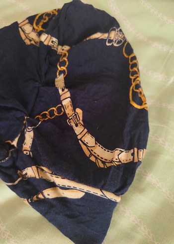 Bohem Tarzı Mavi Kadın Fular - Görsel 2