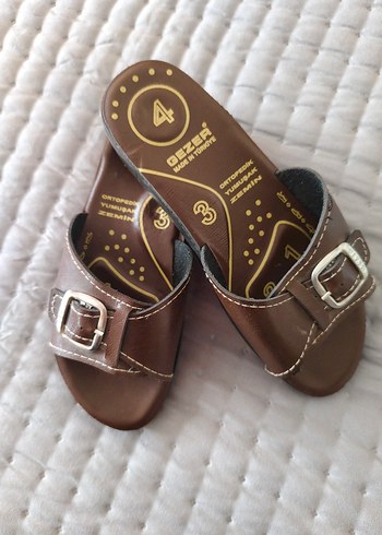 Kahverengi Tokalı Kadın Dolgu Topuk Terlik - Görsel 2