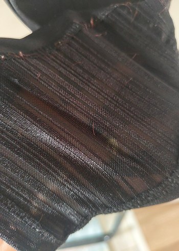 Siyah Kadın Spor Tayt Velcro Detaylı - Görsel 4