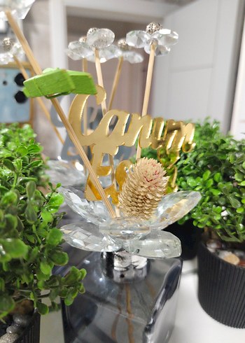 canım eşim pasta süsü gold - Görsel 4