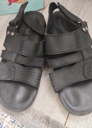 Siyah Erkek Günlük Tokalı Sandalet 40 - Görsel 4