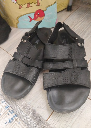 Siyah Erkek Günlük Tokalı Sandalet 40 - Görsel 6