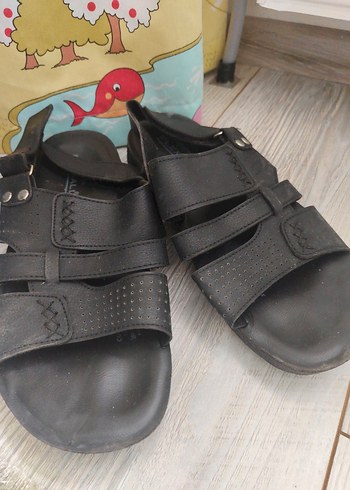 Siyah Erkek Günlük Tokalı Sandalet 40 - Görsel 9