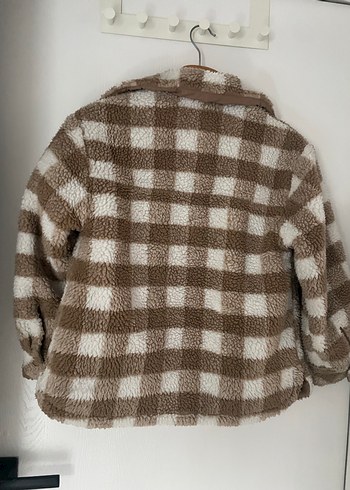 Zara Kahverengi Ekoseli Kürklü Kadın Ceket
