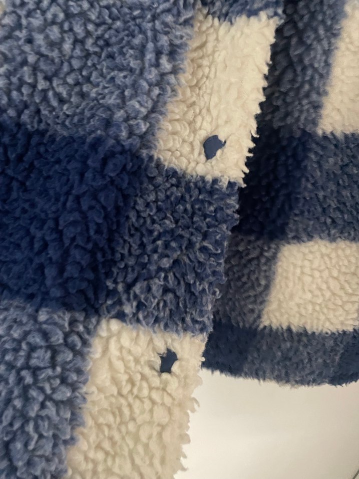 Mavi Kareli Düğmeli Ceket - Görsel 4