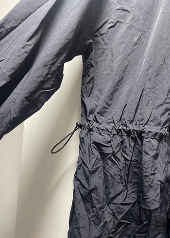 Siyah dizüstü Fermuarlı Kadın Yağmurluk - Görsel 5