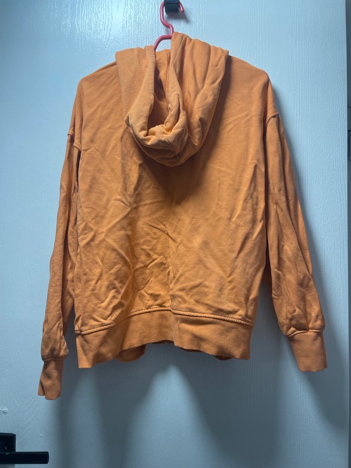 Turuncu Kapüşonlu Kadın Sweatshirt - Görsel 2