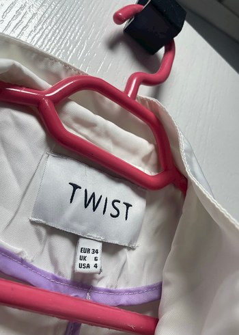 Uzun Kollu Beyaz Midi Kadın kap - Görsel 3