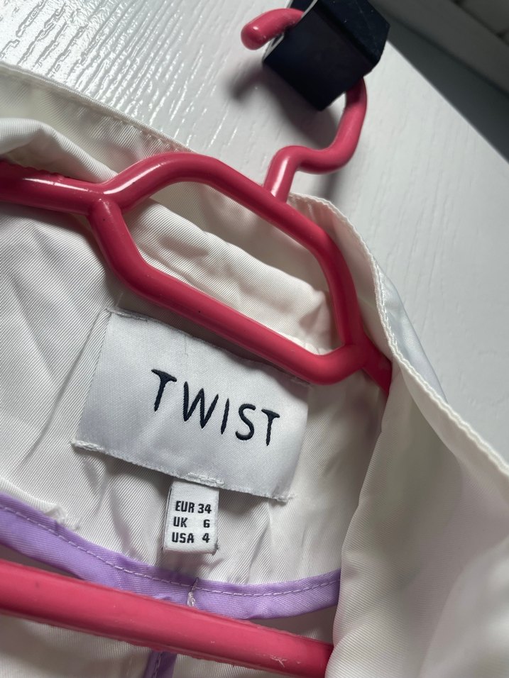 Uzun Kollu Beyaz Midi Kadın kap - Görsel 3