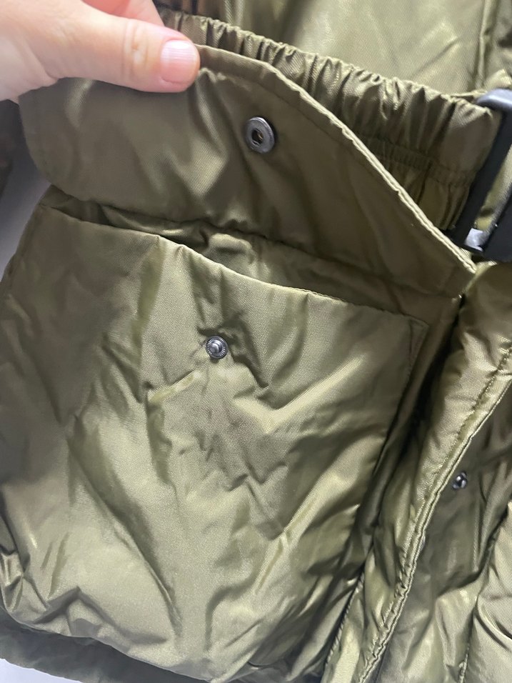 Camel yeşil Kemerli Kadın mont - Görsel 4