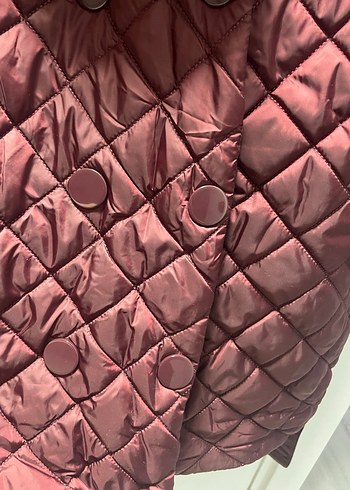 Bordo Kürklü Kadın Kışlık Mont - Görsel 7