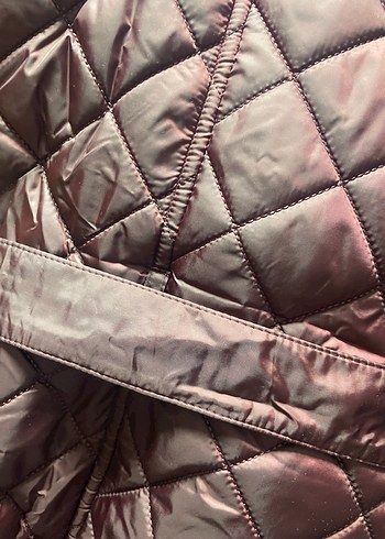 Bordo Kürklü Kadın Kışlık Mont - Görsel 5