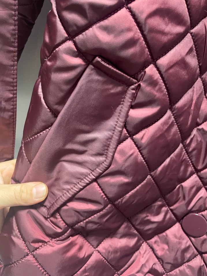 Bordo Kürklü Kadın Kışlık Mont - Görsel 3