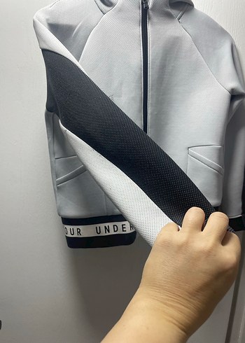 Gri Fermuarlı unisex Sweatshirt - Görsel 6