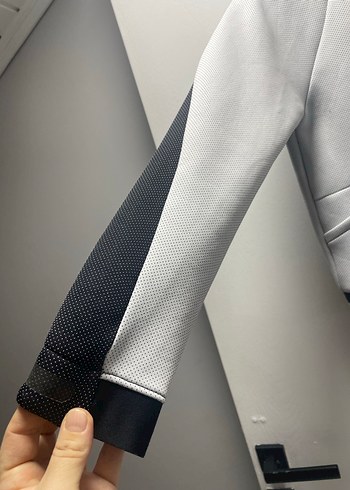 Gri Fermuarlı unisex Sweatshirt - Görsel 7