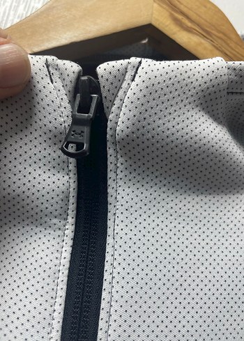 Gri Fermuarlı unisex Sweatshirt - Görsel 2