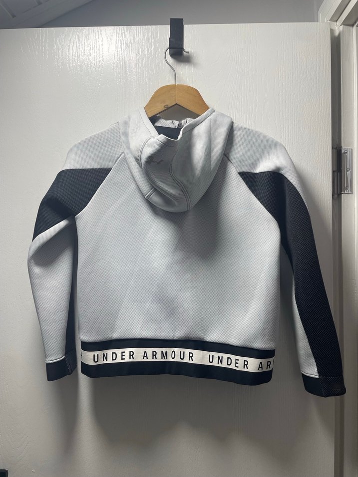 Gri Fermuarlı unisex Sweatshirt - Görsel 4