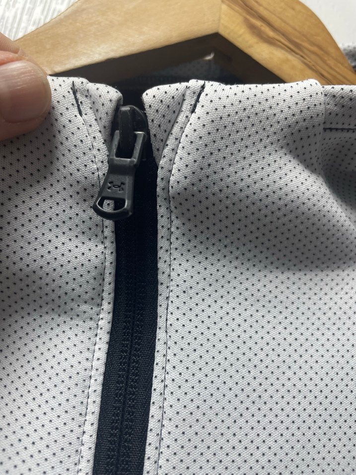 Gri Fermuarlı unisex Sweatshirt - Görsel 2