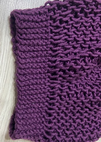 Kadın Mor Örgü Bere - Görsel 3