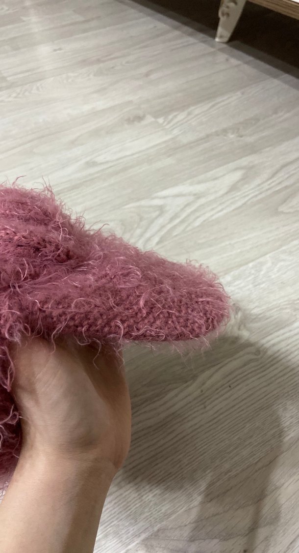 Pembe Örgü Kadın Bere - Görsel 4