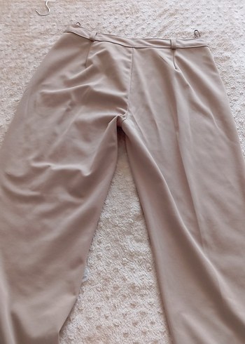 42 Beden Bej Kadın Kumaş Pantolon Midi Boy