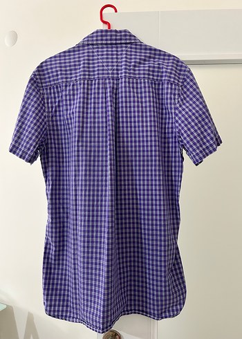 TOMMY HILFIGER Mor Kareli Kısa Kollu Erkek Gömlek - Görsel 4