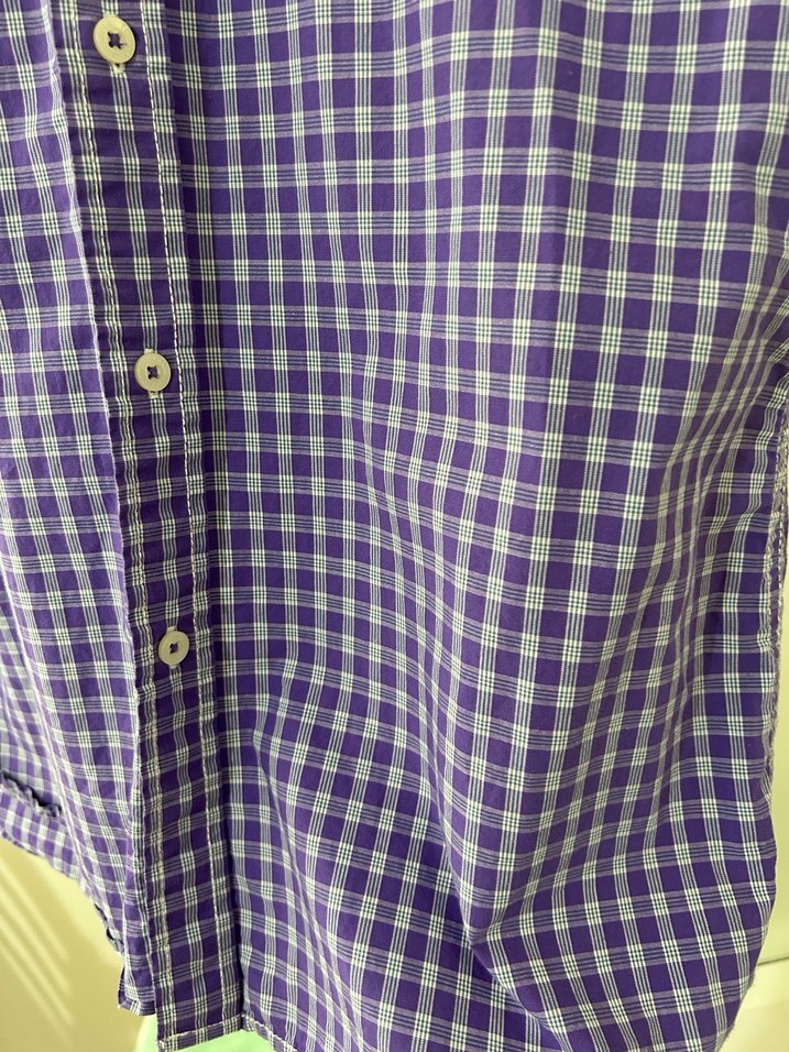 TOMMY HILFIGER Mor Kareli Kısa Kollu Erkek Gömlek - Görsel 2