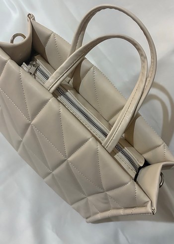 Bej Kadın Pliseli Günlük Çanta - Görsel 2