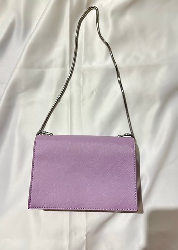 Mor Deri Kadın Çanta Tokalı Modern - Görsel 3
