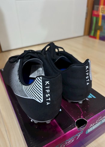 Erkek Siyah Zebra Desenli Bağcıklı Futbol Ayakkabısı Krampon - Görsel 3