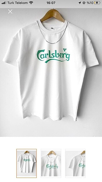 Etiketli sıfır oversize carlsberg tişört