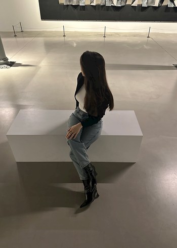 Zara Siyah Deri Dolgu Topuklu Kadın Bot