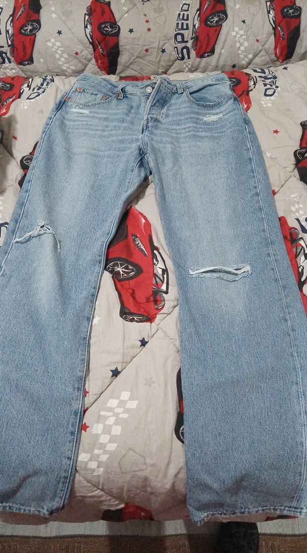 Kadın Mavi Bol Kesim Denim Jean - Görsel 2