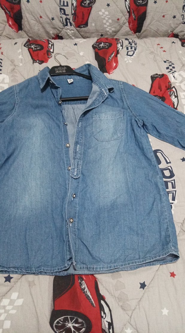 Kadın Mavi Denim Gömlek Uzun Kollu - Görsel 2