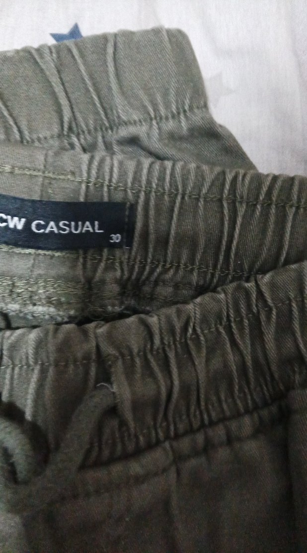 Kadın Gri Kamuflaj Kemerli Rahat Pantolon - Görsel 5