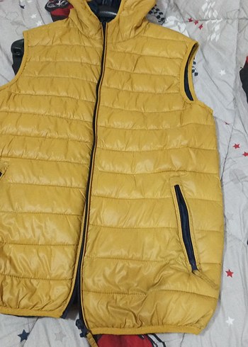 Sarı Erkek  Fermuarlı Yelek - Görsel 2