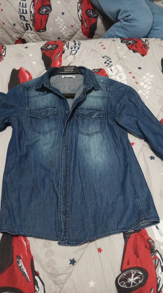 erkek çocuk Mavi Denim Düğmeli Ceket - Görsel 2
