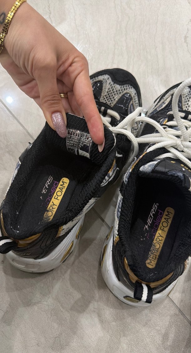 Gri Yılan Desenli Kadın Spor Ayakkabı - Görsel 4