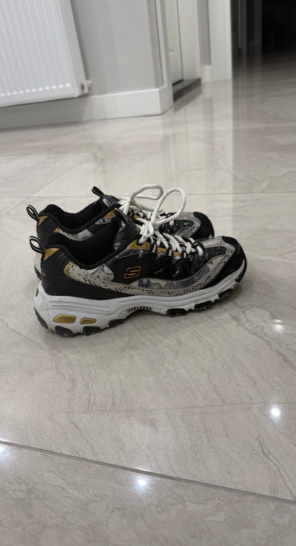 Gri Yılan Desenli Kadın Spor Ayakkabı - Görsel 2