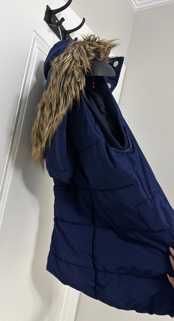 Kürk Detaylı Lacivert Kadın Yelek - Görsel 3