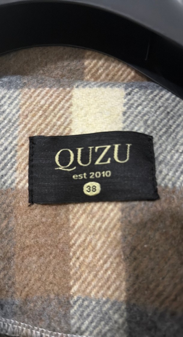 Düğmeli Çizgili Kahverengi Kadın Gömlek - Görsel 2