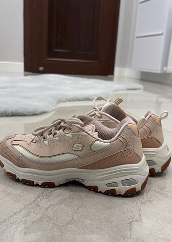 Bej Renkli Platform Topuklu Kadın Spor Ayakkabı - Görsel 5