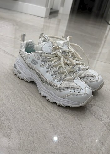 Beyaz Platform Topuklu Kadın Spor Ayakkabı - Görsel 3