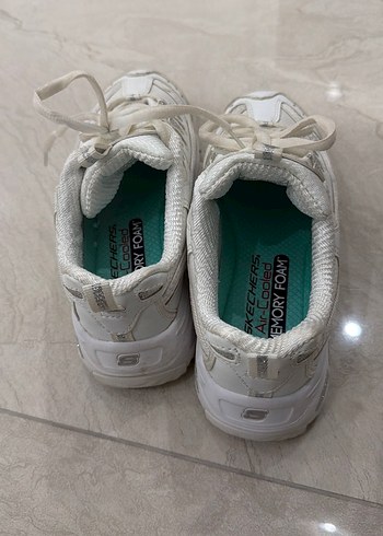 Beyaz Platform Topuklu Kadın Spor Ayakkabı - Görsel 7