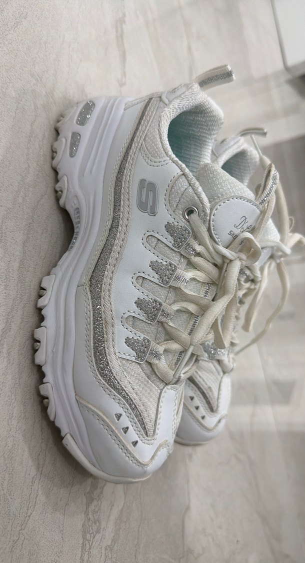 Beyaz Platform Topuklu Kadın Spor Ayakkabı - Görsel 4