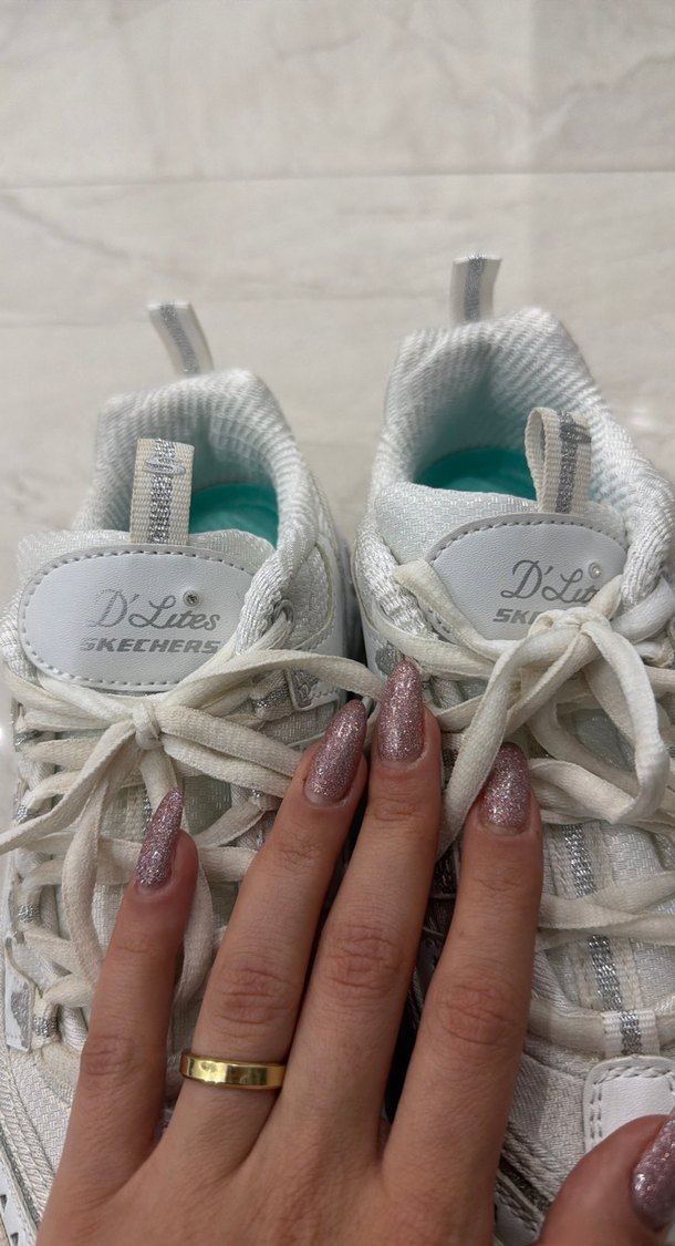 Beyaz Platform Topuklu Kadın Spor Ayakkabı - Görsel 5