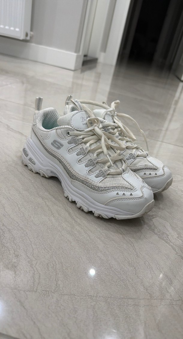 Beyaz Platform Topuklu Kadın Spor Ayakkabı - Görsel 3