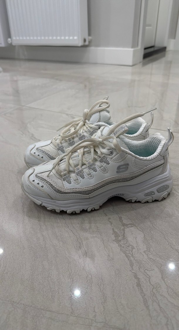 Beyaz Platform Topuklu Kadın Spor Ayakkabı - Görsel 2