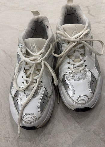 Beyaz Gri Bağcıklı Yüksek Topuklu Spor Ayakkabı - Görsel 4