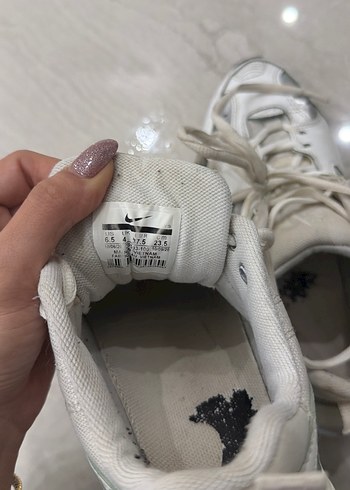 Beyaz Gri Bağcıklı Yüksek Topuklu Spor Ayakkabı - Görsel 5